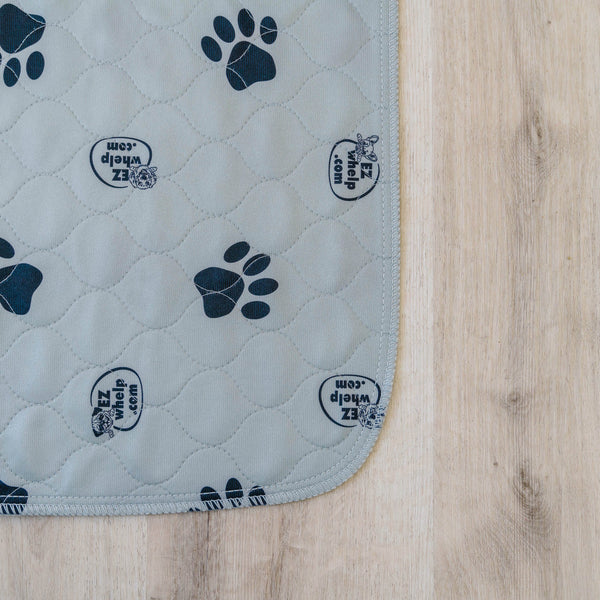 Black & White Slip Resistant Paw Print Pad/Mat, 2 Pack - EZwhelp