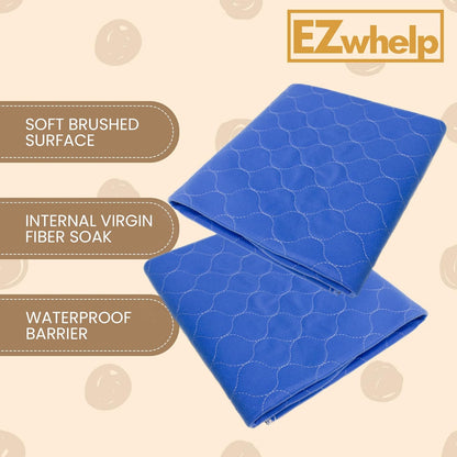 EZwhelp Quick Dry Pads - Heavy Absorbency - Blue