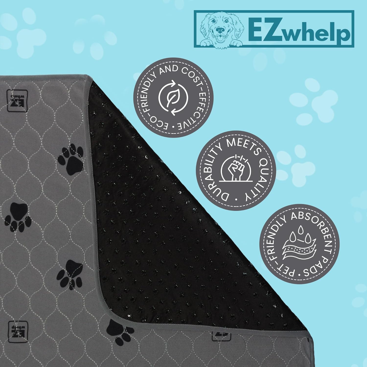 EZwhelp Reusable Quick Dry Pads - Heavy Absorbency