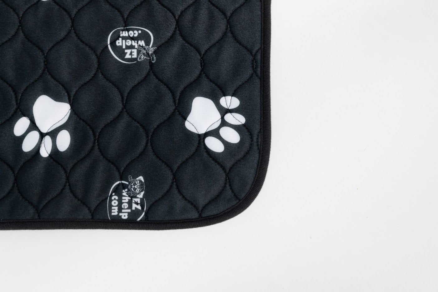 Black & White Slip Resistant Paw Print Pad/Mat, 2 Pack