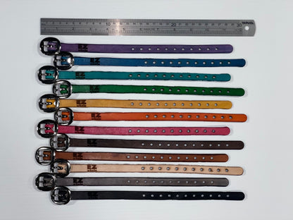 Genuine Leather Puppy Collars (set of 12)